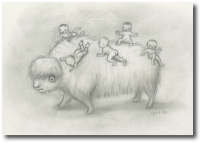 Yak With Babies
Mark Ryden, 2008
8&rdquo; x 10&rdquo;